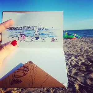 Carnet de Voyage - Palavas les flots - Illustration by Drawings and things