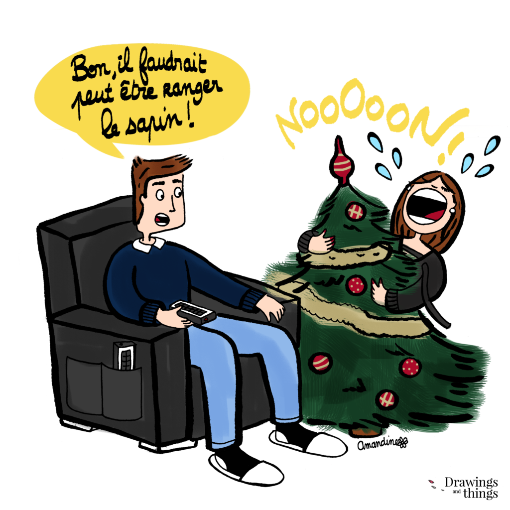 Faut-il vraiment ranger le sapin ? - Illustration by Drawingsandthings