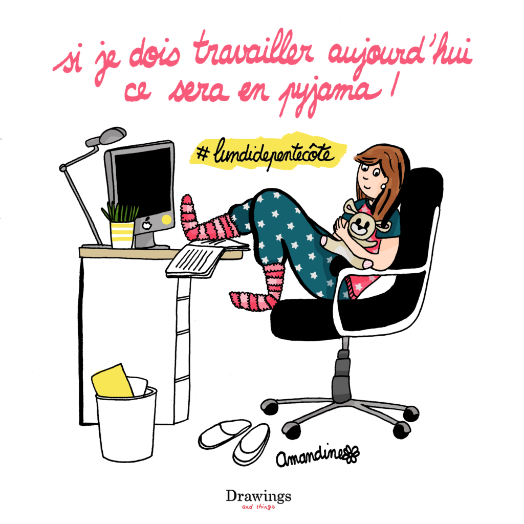 Lundi-de-pentecôte-Work-Travail-Pyjama-Illustration-by-Drawingsandthings