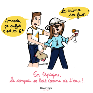 Illustration par Drawings and things sur les vacances en espagne