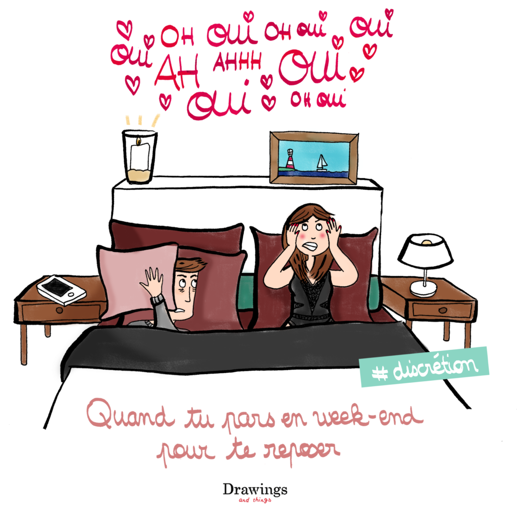 Faites l'amour en silence, même en vacances - Illustration by Drawingsandthings