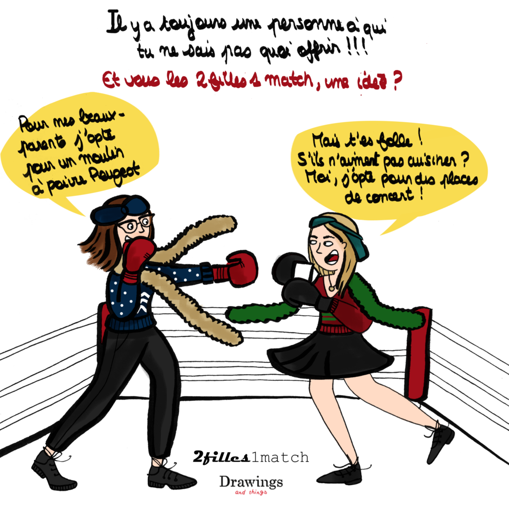 Rencontre avec 2filles-1match - Illustration by Drawingsandthings