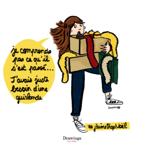 Faire les magasins pour son sapin de Noël - Illustration by Drawingsandthings