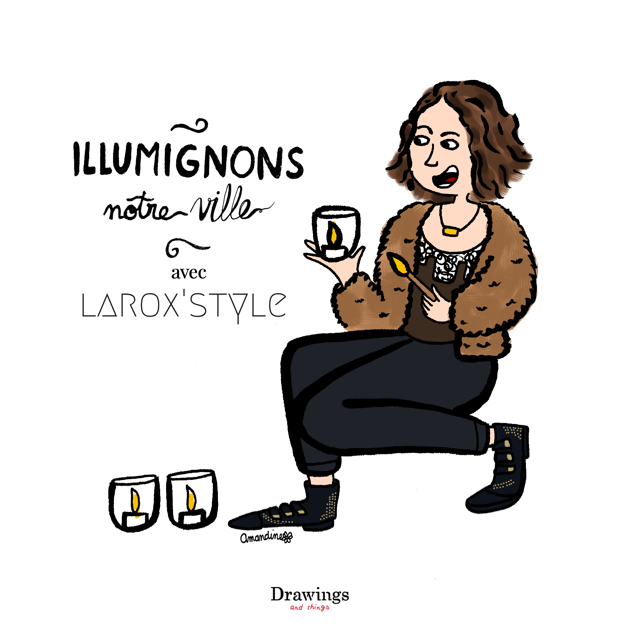 Les illuminations de la fête des lumières à Lyon racontées par LaRoxstyle by Drawings and things