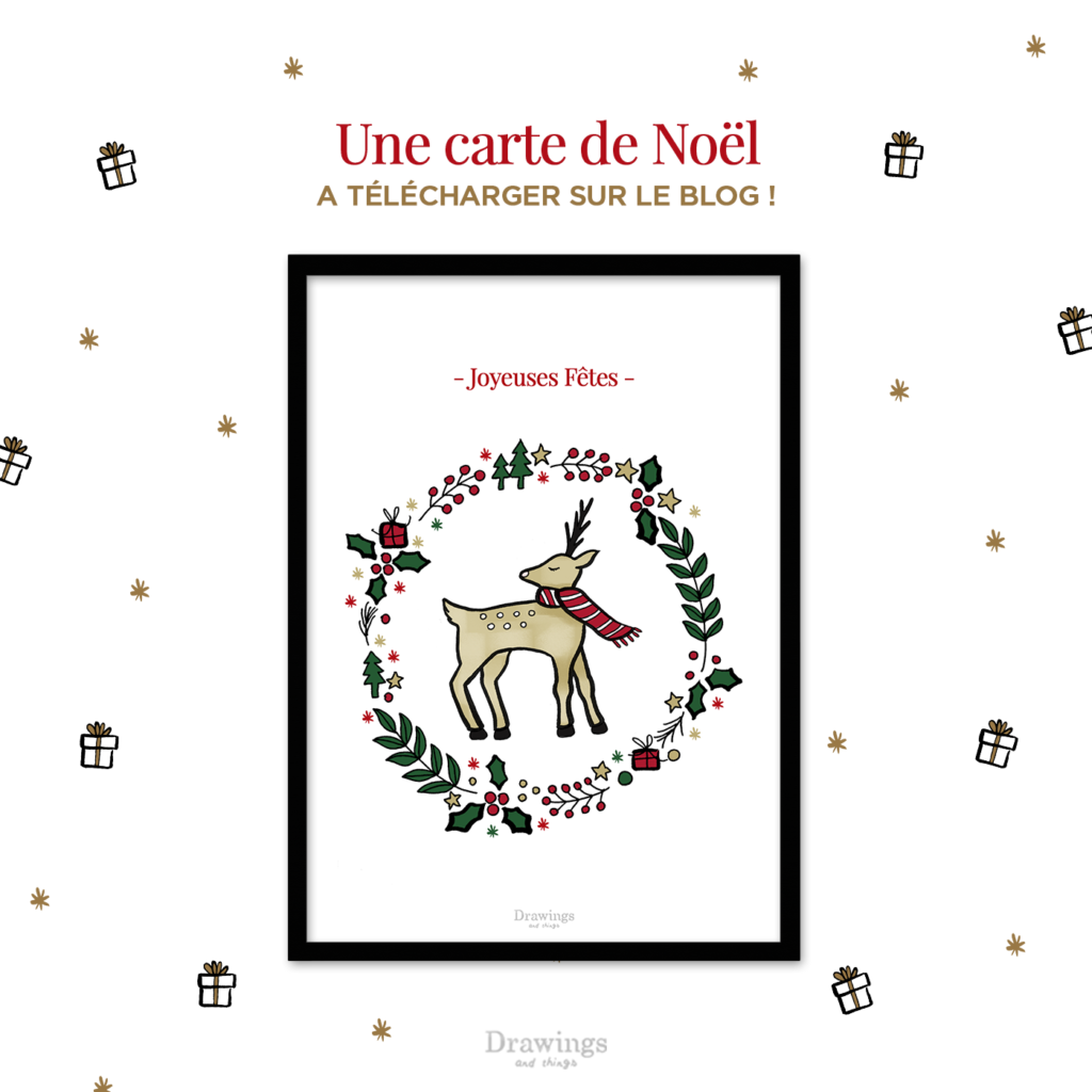 Des cartes de noel à télécharger sur Drawings and things