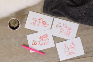 Gagnez des cartes postales fruits & légumes by Drawings and things