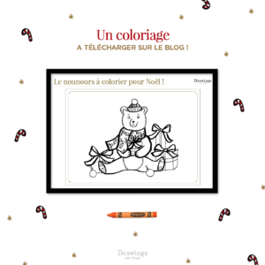 Coloriage nounours à télécharger sur Drawings and things