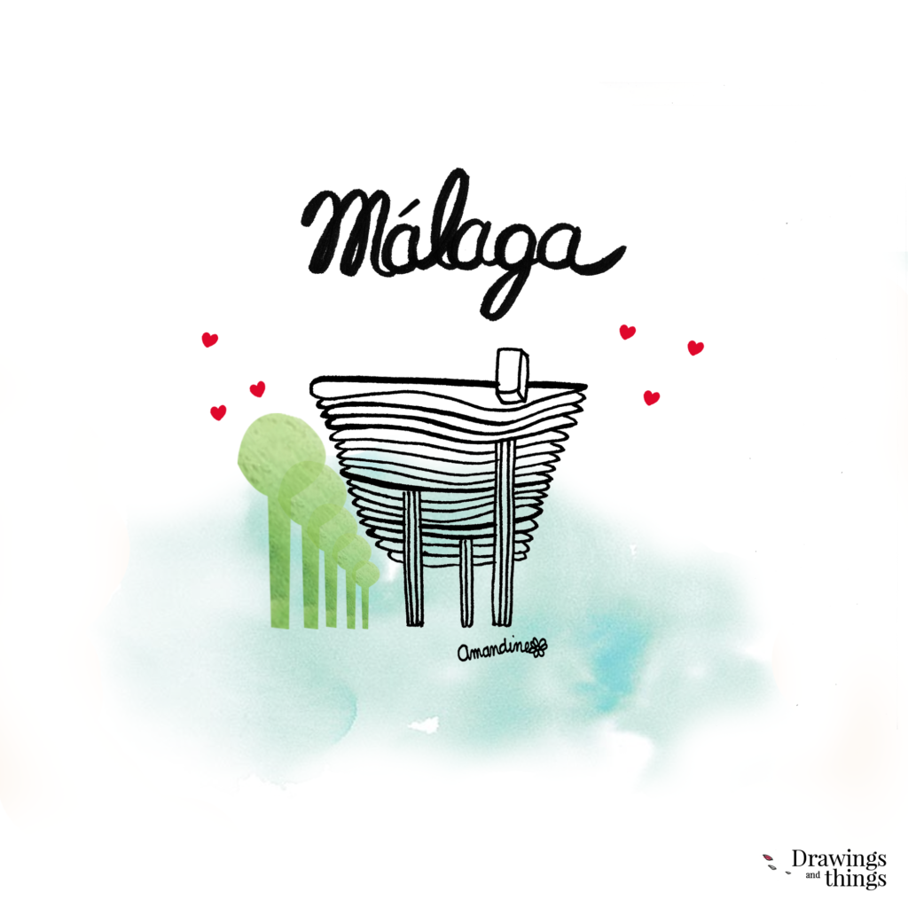 Malaga - Andalousie_ Illustration by Drawingsandthings