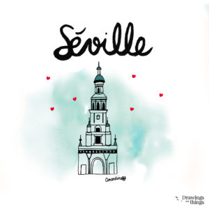 Séville en Andalousie by Drawingsandthings