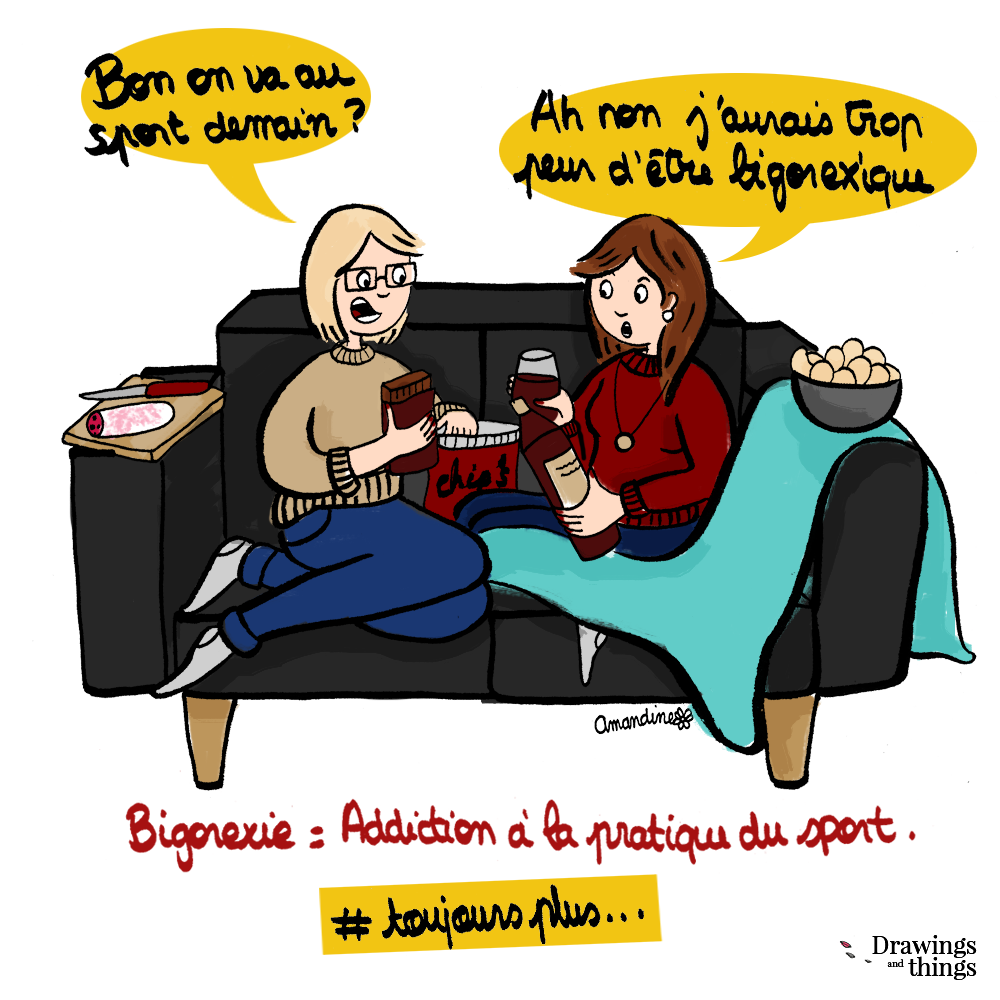 Demain on va au sport (ou pas) - Illustration-by Drawingsandthings
