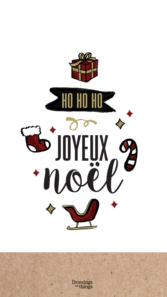 Téléchargez un fond d'écran en typographie sur le thème de Noël