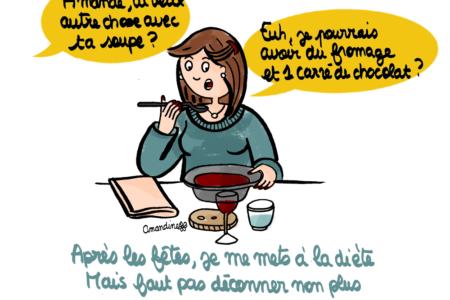 Après les fêtes, je me mets à la diète_ Illustration by Drawingsandthings, un blog lifestyle illustré