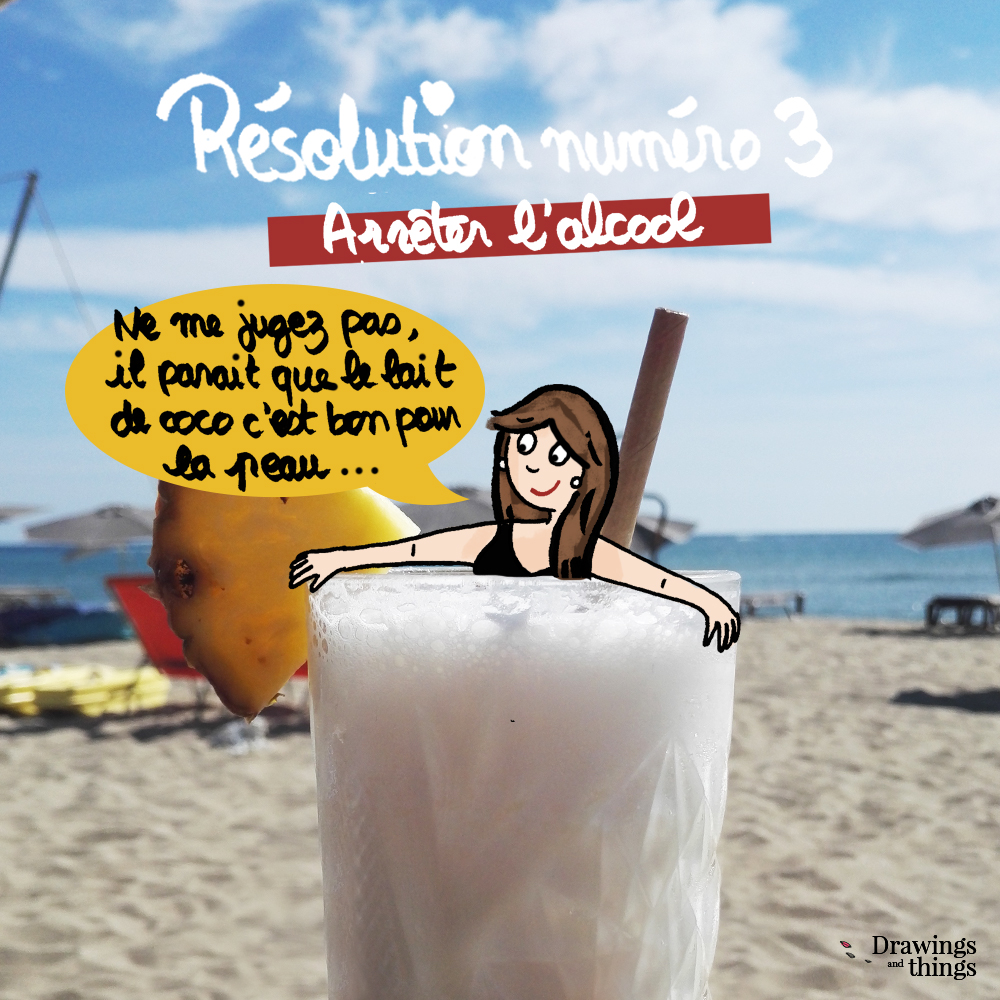 Résolutions-2019_Arreter-l-alcool-Illustration-by-Drawingsandthings