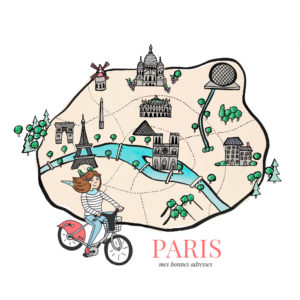 Découvrez mes bonnes adresses de Paris à travers une carte illustrée - by-Drawingsandthings