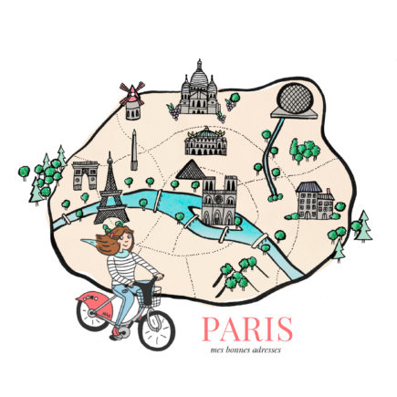Découvrez mes bonnes adresses de Paris à travers une carte illustrée - by-Drawingsandthings