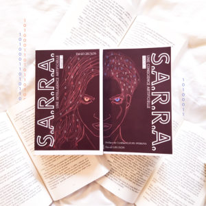 Couverture de S.A.R.R.A. - Une conscience artificielle, Partie 2, un roman d’anticipation qui mêle science-fiction, pandémie et technologies. L’image de la couverture fait référence à un monde futuriste et technologique.