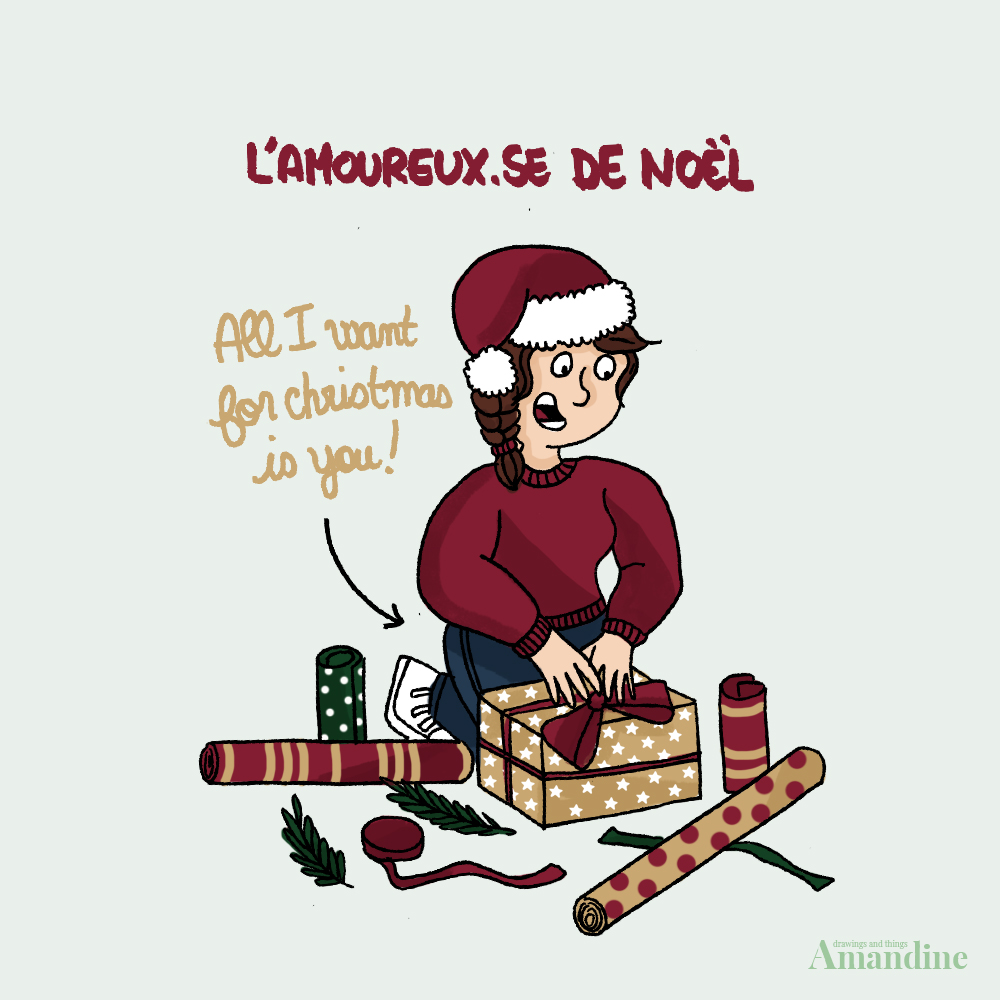 Dis-moi-comment-tu-emballes-tes-cadeaux-Illustration-by-Drawingsandthings L'amoureux de Noel