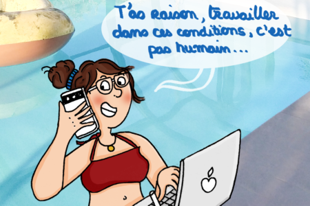 Travailler-Pendant-La-Canicule-Piscine-Illustration-by-Drawingsandthings