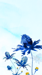 Fond d'écran aquarelle bleu représentant la mer, pour téléphone mobile, offrant une sensation de sérénité et de dépaysement.
