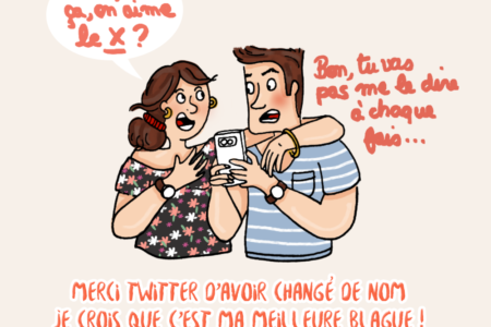 Jeu de mot avec le nouveau nom de Twitter : X