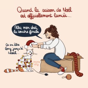 La saison de Noël est enfin lancée sur le blog De Drawings and things ! Une illustration inédite sur le thème de Noel