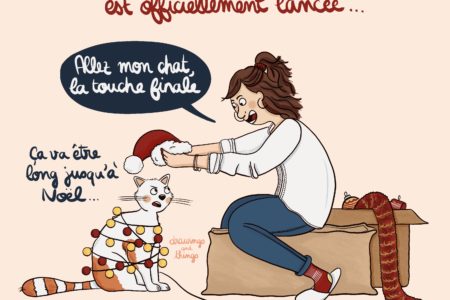 La saison de Noël est enfin lancée sur le blog De Drawings and things ! Une illustration inédite sur le thème de Noel