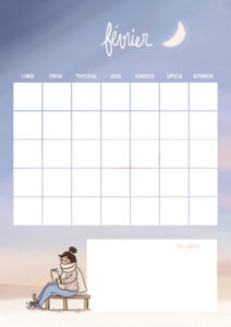 Découvrez le nouveau calendrier à personnaliser pour le mois de février