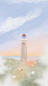 Téléphone : Phare sur fond marin Un phare posé face au vent, des embruns dans l’air et l’horizon qui s’étire… Emmenez ce petit coin d’évasion partout avec vous, comme une pause iodée dans la poche. 🌊✨