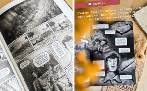 Planche de God Bless America mettant en avant le personnage principal dans un moment introspectif, soulignant l’atmosphère sombre et le traitement graphique détaillé du roman graphique.