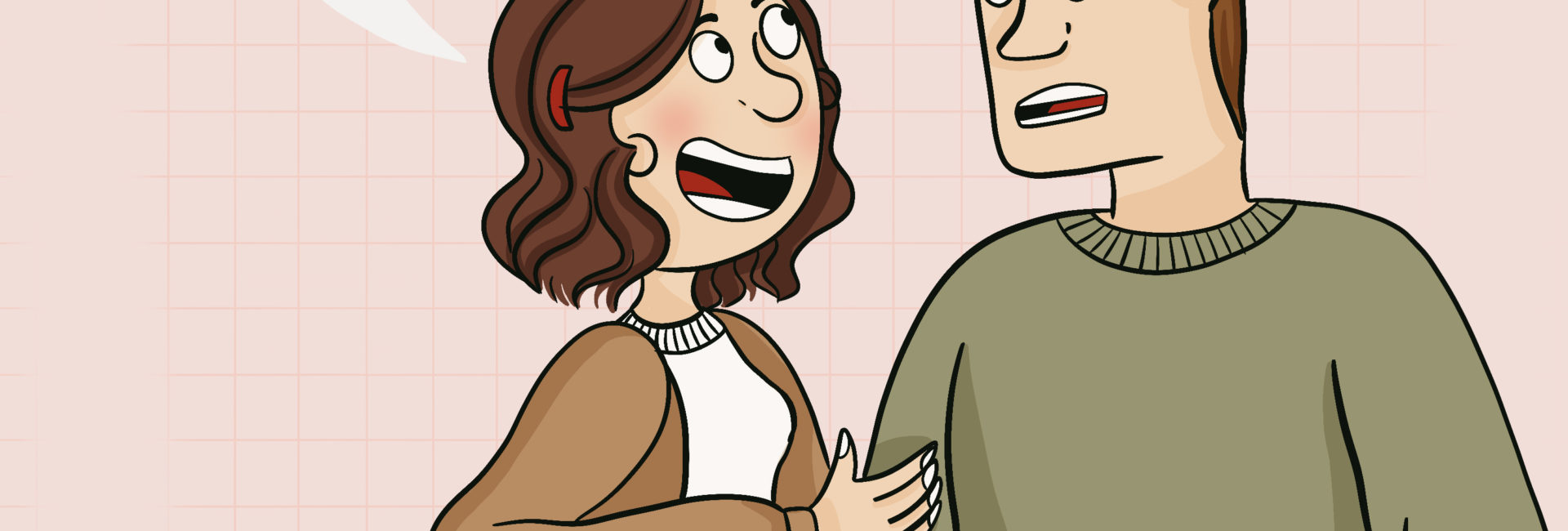 Une illustration d'un couple avant la Saint Valentin