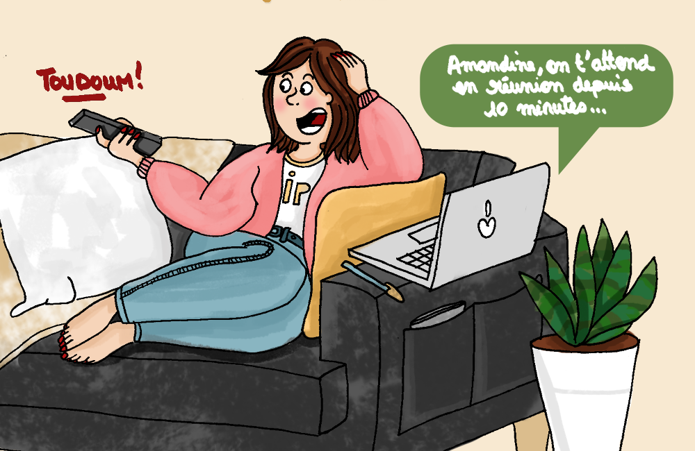 La meilleure blague sur le télétravail est illustrée sur le blog de Drawings and things