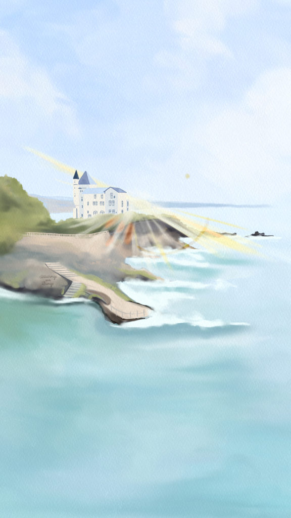 Téléchargez un fond d'écran gratuit pour votre téléphone pour le mois de juin. Chargez ce fond d'écran HD et gratuit sur le thème de la mer et de l'océan avec une forte inspiration de Biarritz